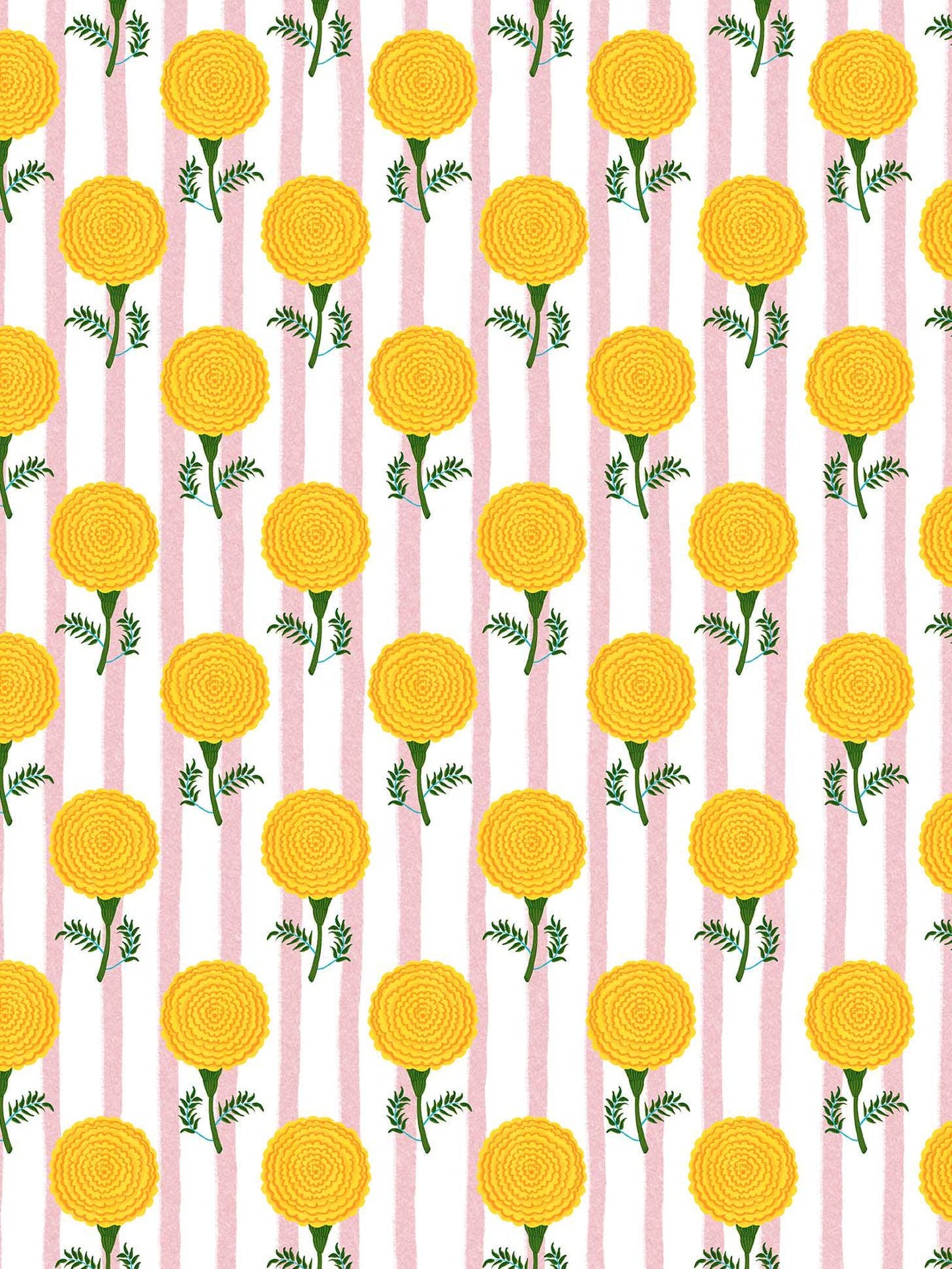 Marigold Flowers Gift Wrap