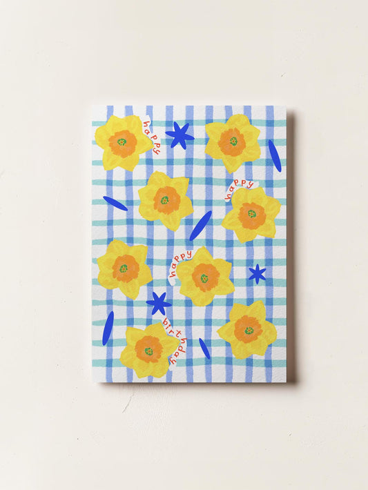 Daffodils Happy Birthday Card