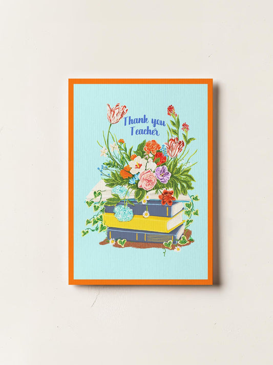 Floral Thank You Teacher Card