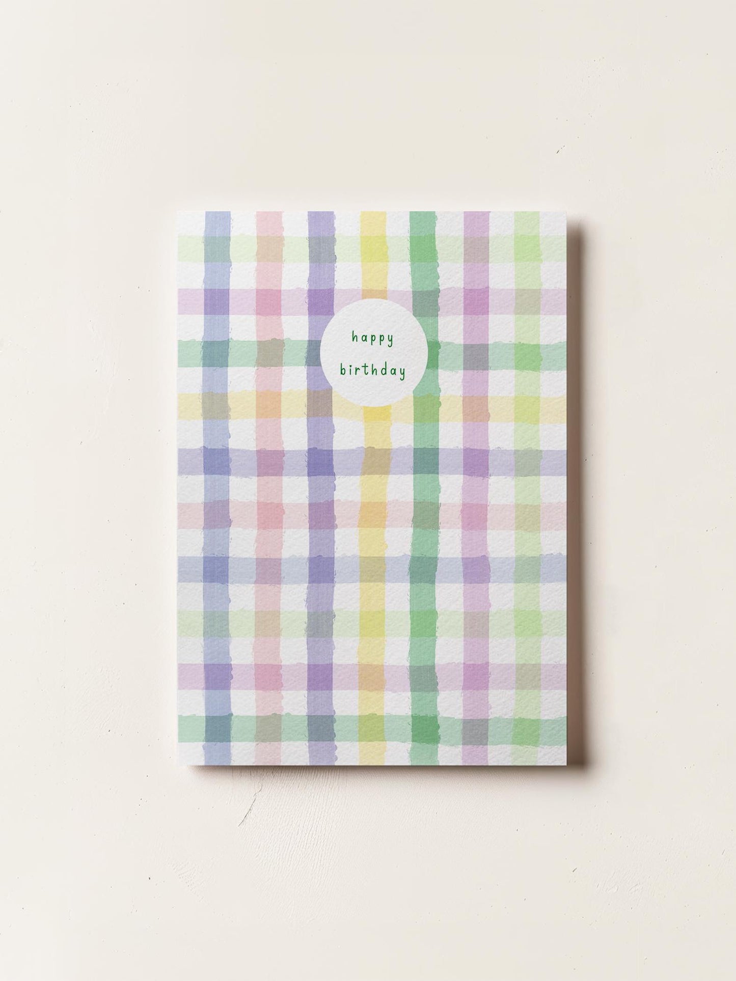 Rainbow Checkerboard Birthday Card