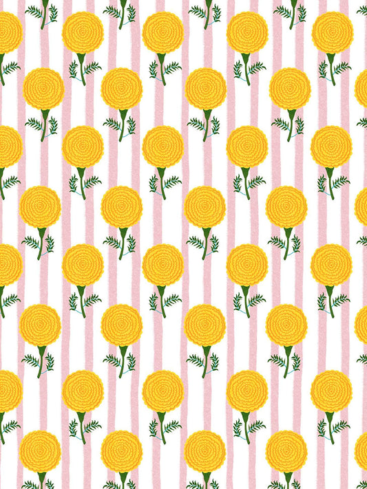 Marigold Flowers Gift Wrap