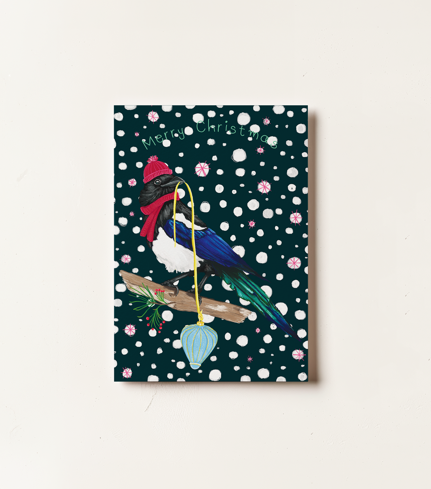 Christmas | Festive Magpie Christmas Card