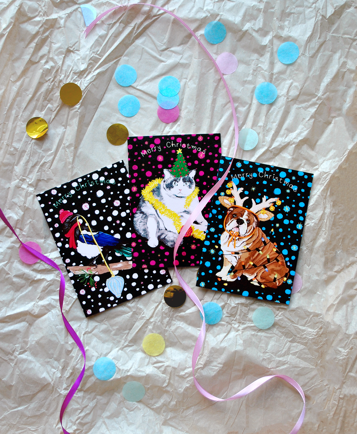 Christmas | Festive Magpie Christmas Card