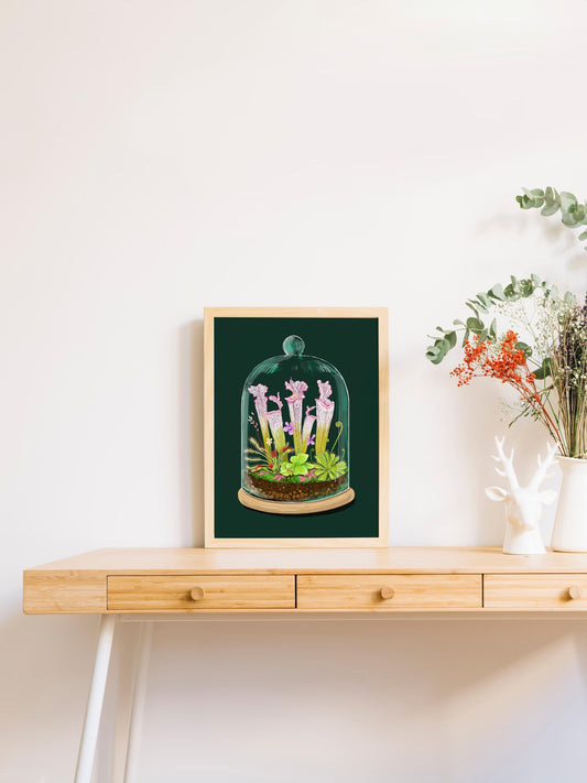 Carnivorous Plants Terrarium Art Print