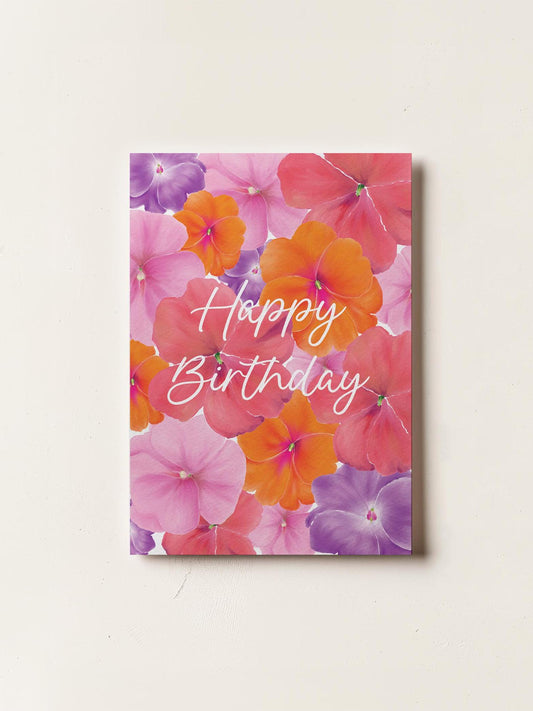 Floral Happy Birthday Card